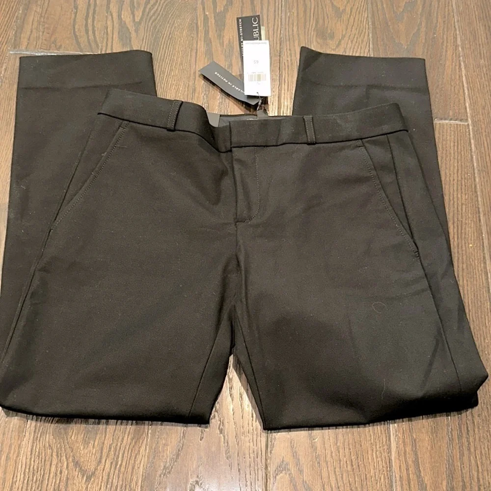 Banana Republic Ryan Black Dress Pants Straight Leg size 6S new with tags